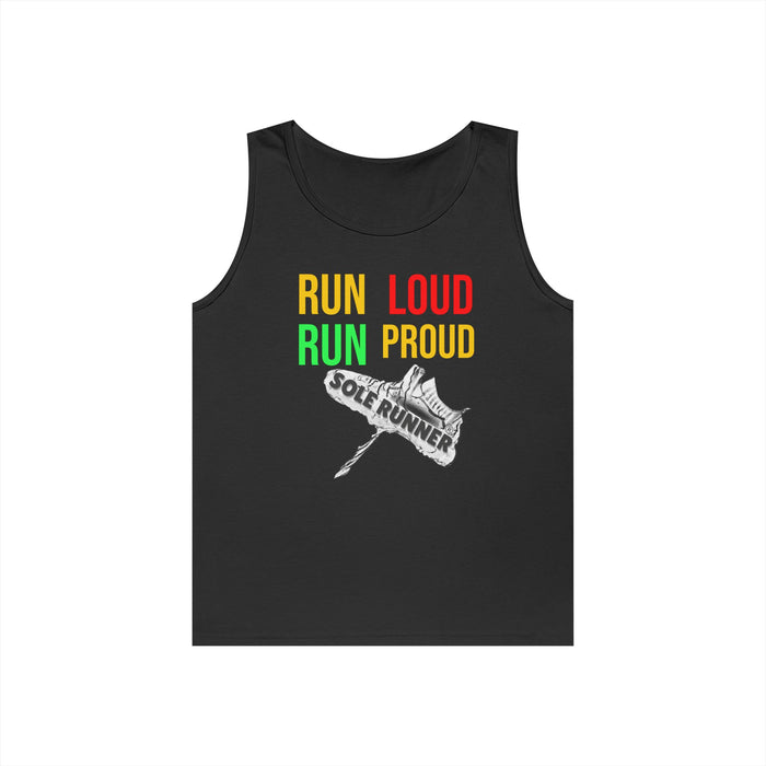 Run Loud Run Proud: Unisex Heavy Cotton Tank Top
