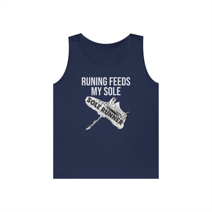 Running Feeds My Sole: Unisex Heavy Cotton Tank Top