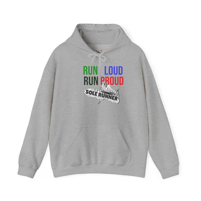 Run Loud Run Proud: Unisex Heavy Blend™ Hooded Sweatshirt