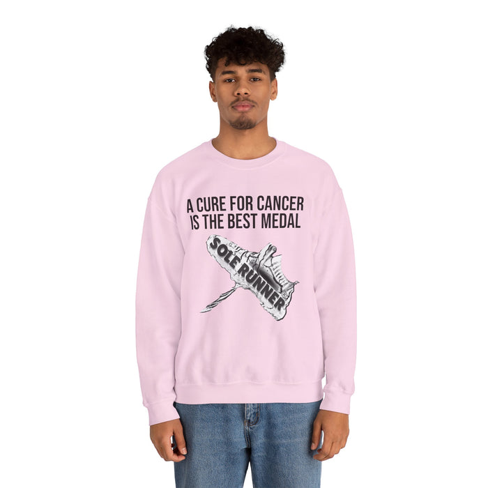 A Cure For Cancer Is The Best Medal: Unisex Heavy Blend™ Crewneck Sweatshirt