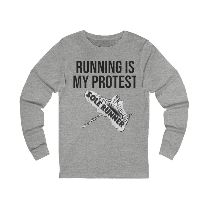 Running Is My Protest: Unisex Jersey Long Sleeve Tee