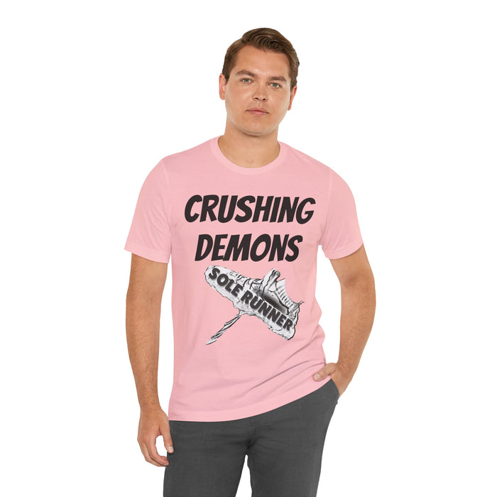 Crushing Demons: Unisex Jersey Short Sleeve Tee