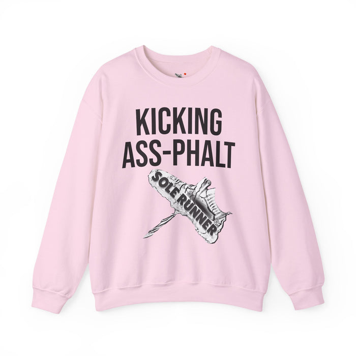 Kicking Ass-Phalt: Unisex Heavy Blend™ Crewneck Sweatshirt