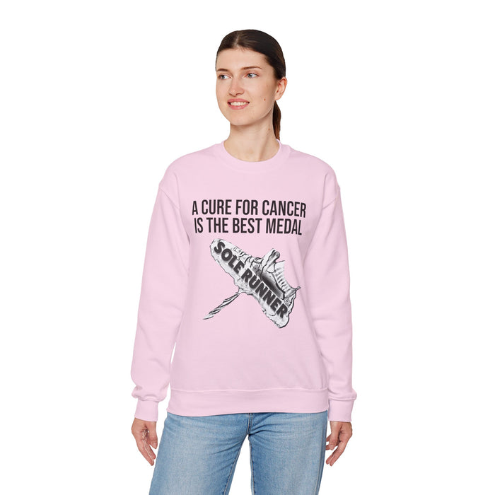 A Cure For Cancer Is The Best Medal: Unisex Heavy Blend™ Crewneck Sweatshirt