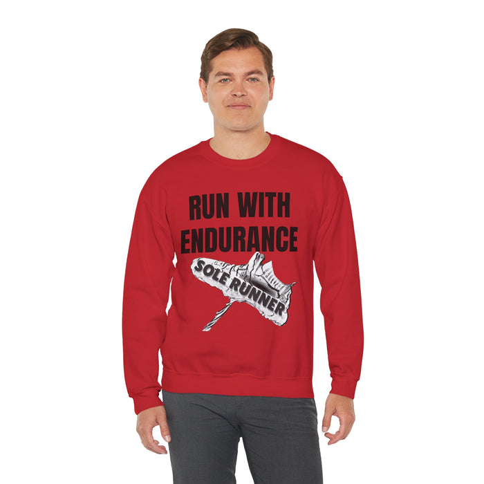 Run With Endurance: Unisex Heavy Blend™ Crewneck Sweatshirt