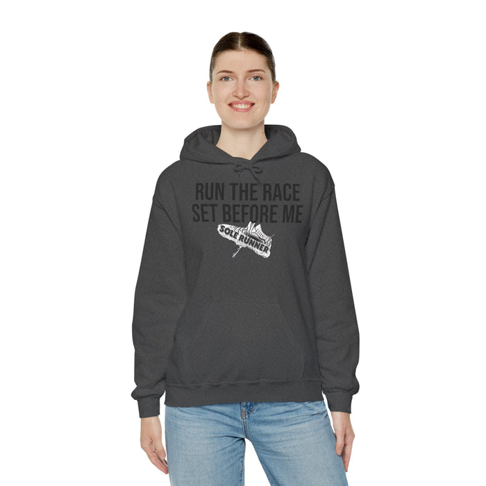 Run The Race Set Before Me: Unisex Heavy Blend™ Hooded Sweatshirt