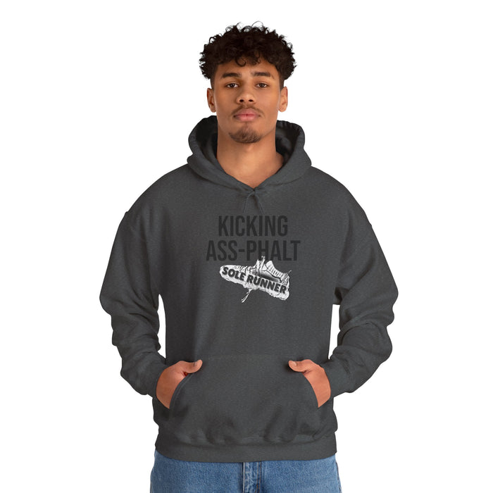 Kicking Ass-Phalt: Unisex Heavy Blend™ Hooded Sweatshirt