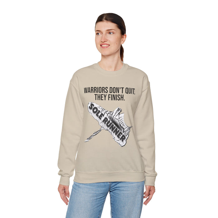 Warriors Don't Quit. They Finish.: Unisex Heavy Blend™ Crewneck Sweatshirt