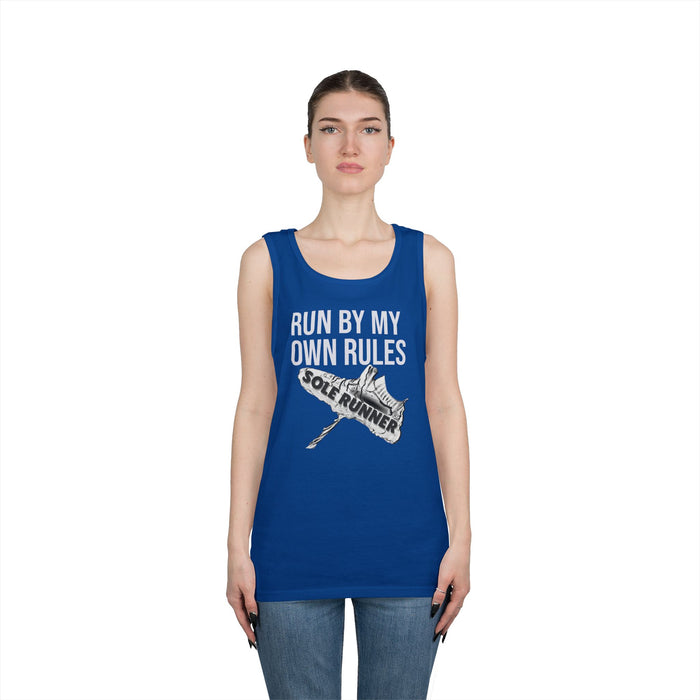 Run By My Own Rules: Unisex Heavy Cotton Tank Top