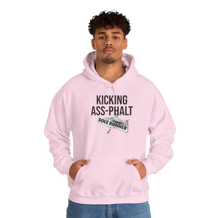 Kicking Ass-Phalt: Unisex Heavy Blend™ Hooded Sweatshirt