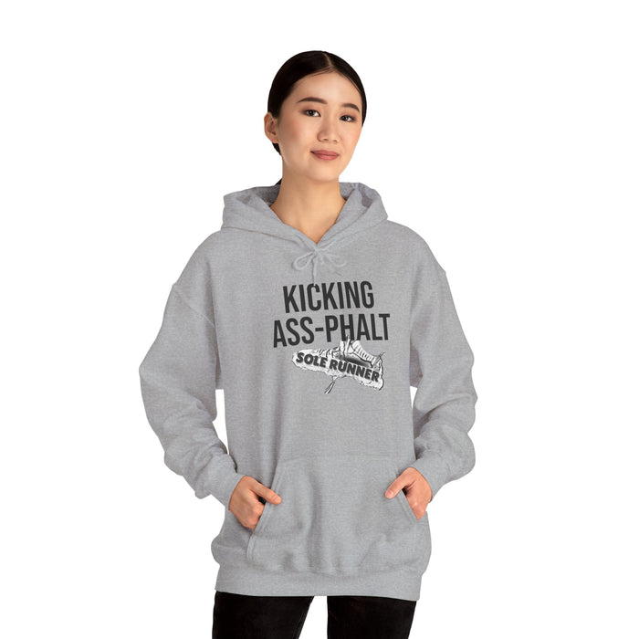 Kicking Ass-Phalt: Unisex Heavy Blend™ Hooded Sweatshirt