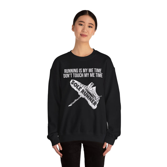 Running Is My Me Time. Don't Touch My Me Time: Unisex Heavy Blend™ Crewneck Sweatshirt