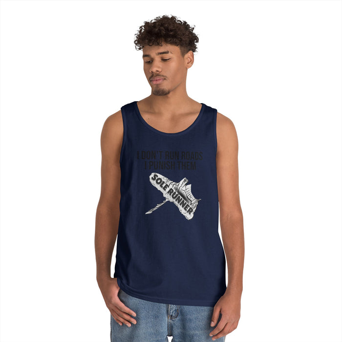 I Don't Run Roads. I Punish Them: Unisex Heavy Cotton Tank Top