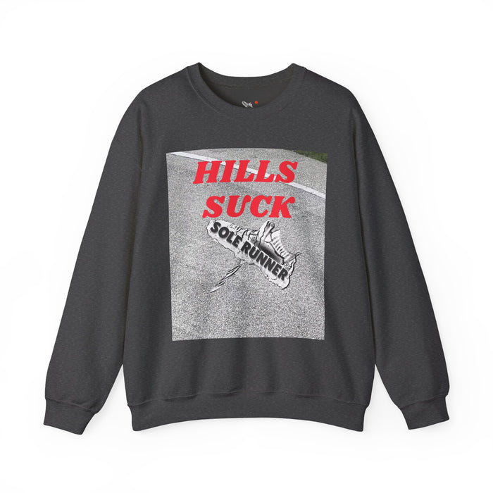Hills Suck: Unisex Heavy Blend™ Crewneck Sweatshirt