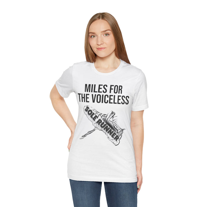 Miles For The Voiceless: Unisex Jersey Short Sleeve Tee