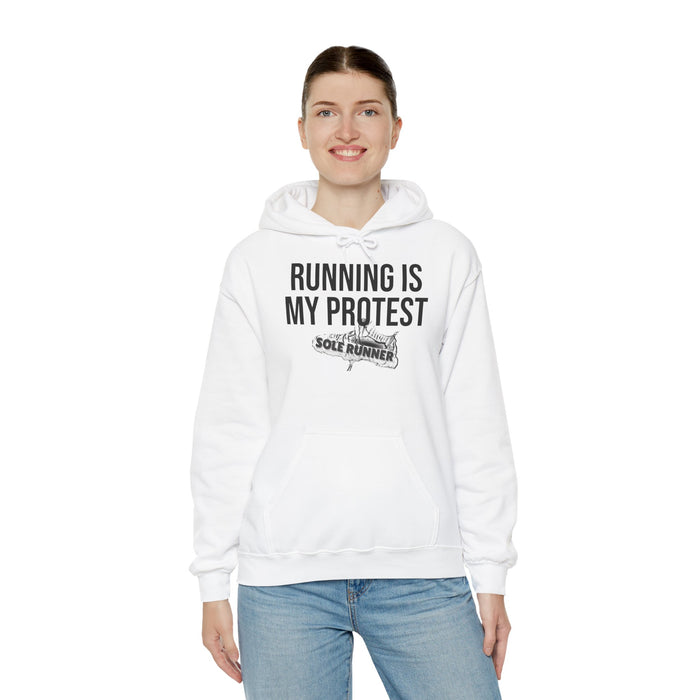 Running Is My Protest: Unisex Heavy Blend™ Hooded Sweatshirt