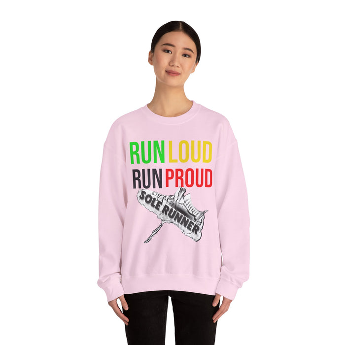 Run Loud Run Proud: Unisex Heavy Blend™ Crewneck Sweatshirt