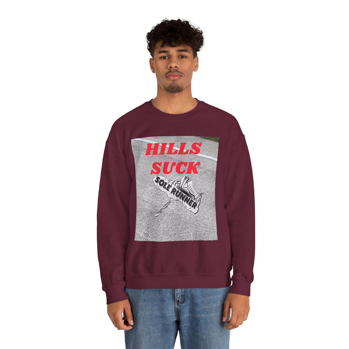 Hills Suck: Unisex Heavy Blend™ Crewneck Sweatshirt