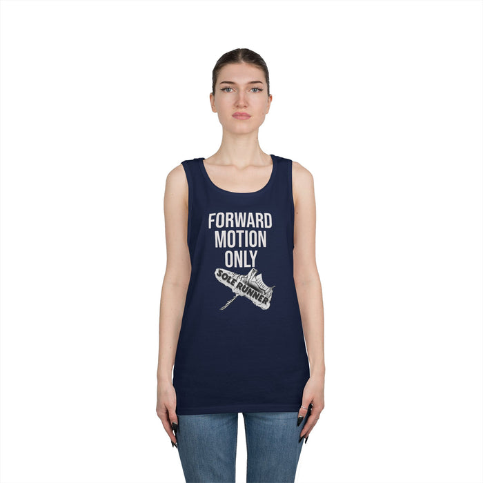 Forward Motion Only: Unisex Heavy Cotton Tank Top