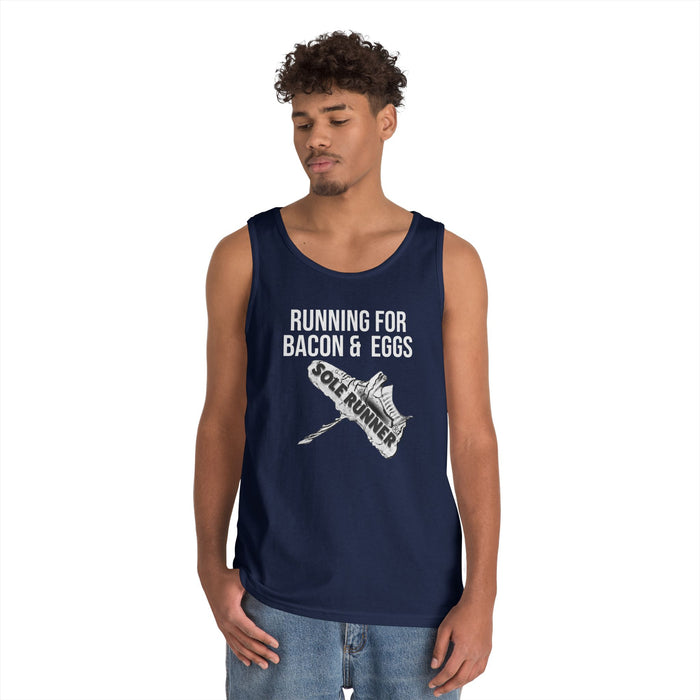 Running For Bacon & Eggs: Unisex Heavy Cotton Tank Top