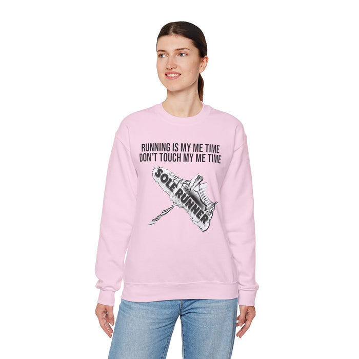 Running Is My Me Time. Don't Touch My Me Time: Unisex Heavy Blend™ Crewneck Sweatshirt