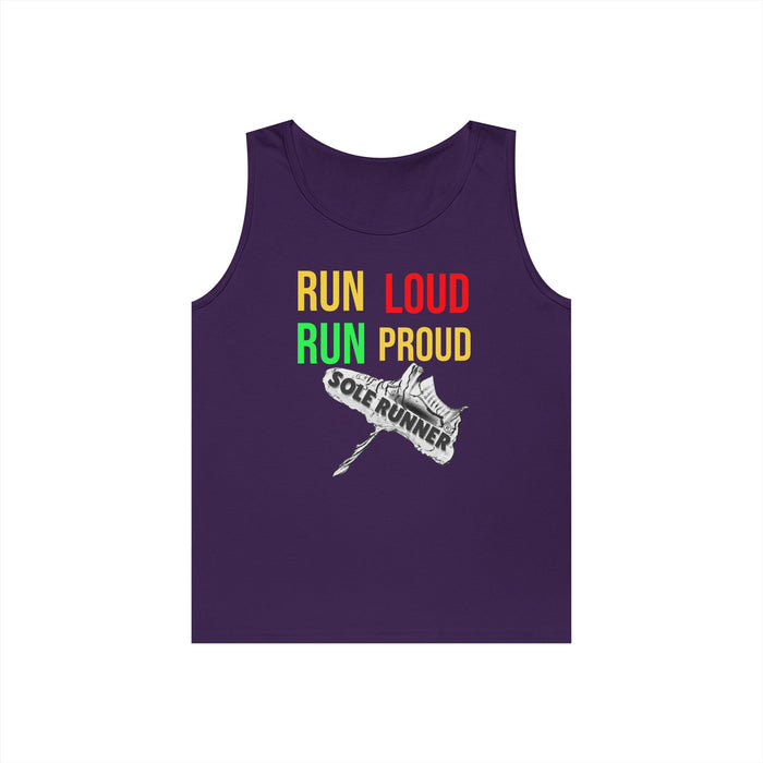 Run Loud Run Proud: Unisex Heavy Cotton Tank Top