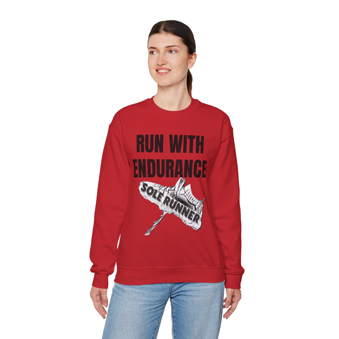 Run With Endurance: Unisex Heavy Blend™ Crewneck Sweatshirt