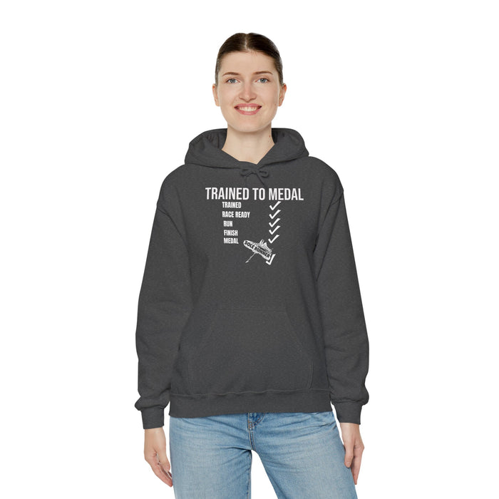 Trained To Medal: Unisex Heavy Blend™ Hooded Sweatshirt