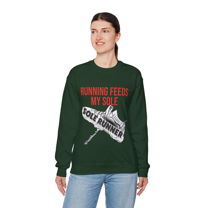 Running Feeds My Sole: Unisex Heavy Blend™ Crewneck Sweatshirt