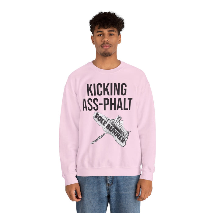 Kicking Ass-Phalt: Unisex Heavy Blend™ Crewneck Sweatshirt