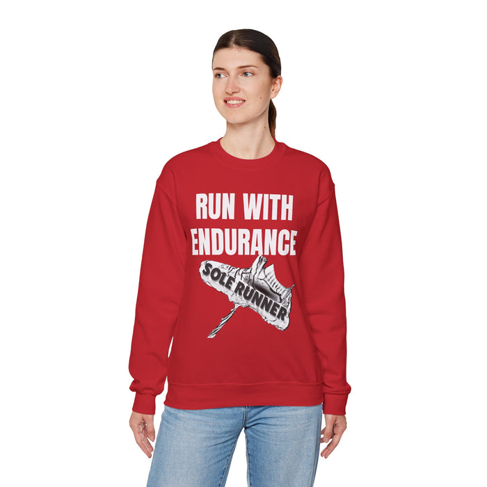 Run With Endurance: Unisex Heavy Blend™ Crewneck Sweatshirt
