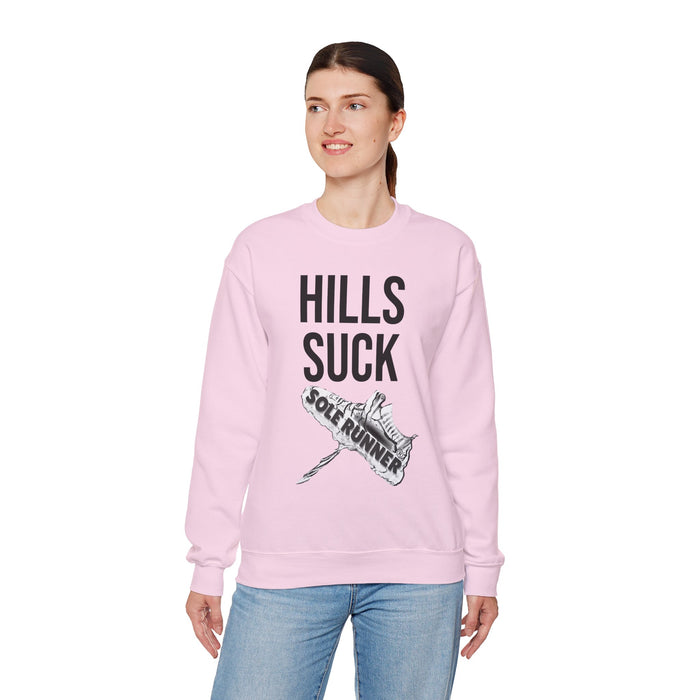 Hills Suck: Unisex Heavy Blend™ Crewneck Sweatshirt