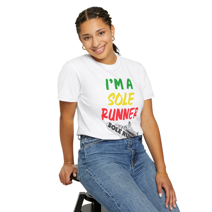 I'm A Sole Runner®-Rasta Colors: Unisex Garment-Dyed T-shirt