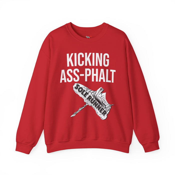 Kicking Ass-Phalt: Unisex Heavy Blend™ Crewneck Sweatshirt