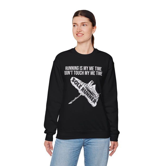 Running Is My Me Time. Don't Touch My Me Time: Unisex Heavy Blend™ Crewneck Sweatshirt