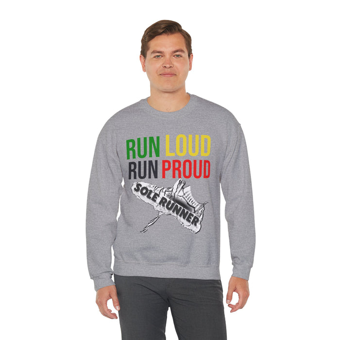 Run Loud Run Proud: Unisex Heavy Blend™ Crewneck Sweatshirt