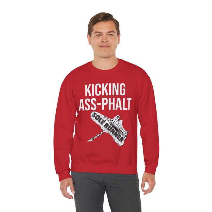 Kicking Ass-Phalt: Unisex Heavy Blend™ Crewneck Sweatshirt