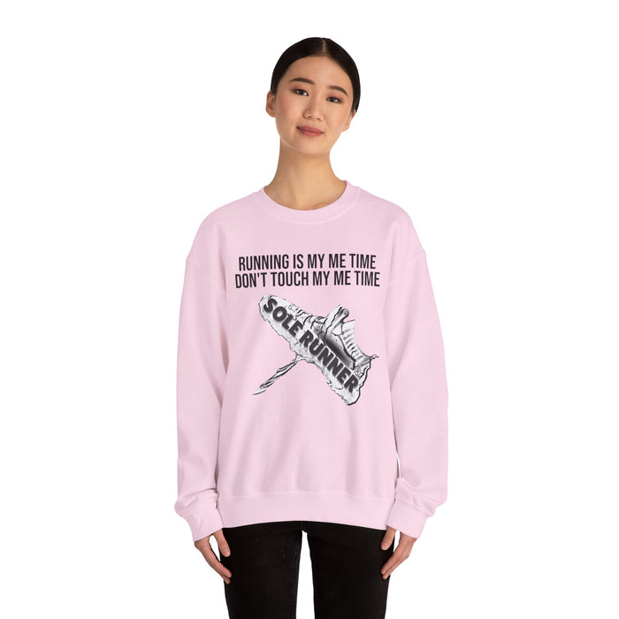Running Is My Me Time. Don't Touch My Me Time: Unisex Heavy Blend™ Crewneck Sweatshirt