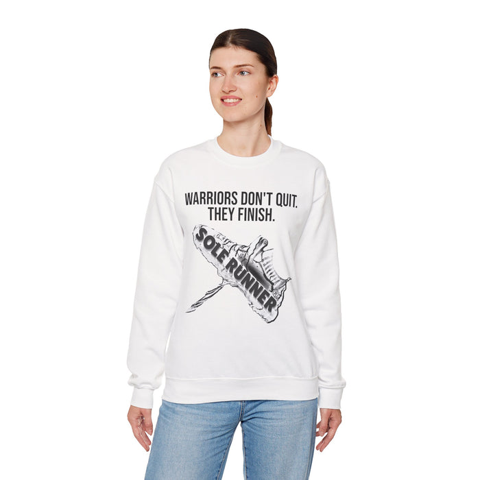Warriors Don't Quit. They Finish.: Unisex Heavy Blend™ Crewneck Sweatshirt