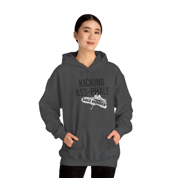 Kicking Ass-Phalt: Unisex Heavy Blend™ Hooded Sweatshirt