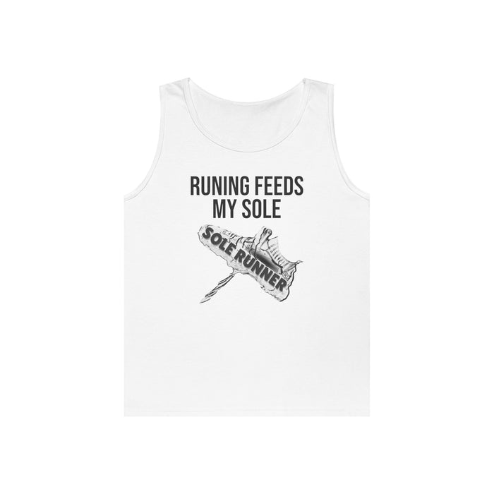 Running Feeds My Sole: Unisex Heavy Cotton Tank Top