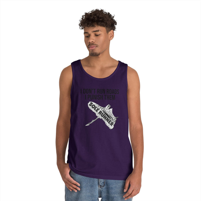 I Don't Run Roads. I Punish Them: Unisex Heavy Cotton Tank Top