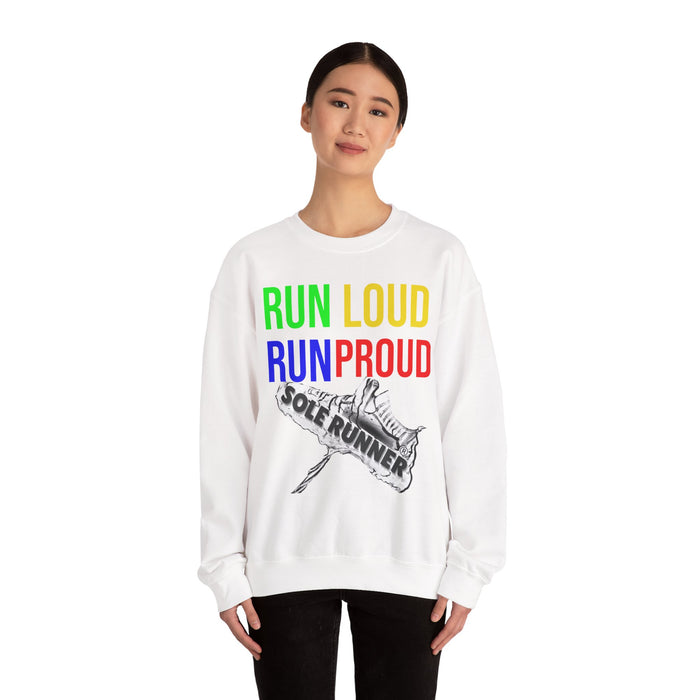 Run Loud Run Proud: Unisex Heavy Blend™ Crewneck Sweatshirt
