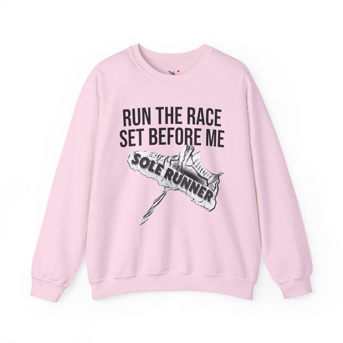 Run The Race Set Before Me: Unisex Heavy Blend™ Crewneck Sweatshirt