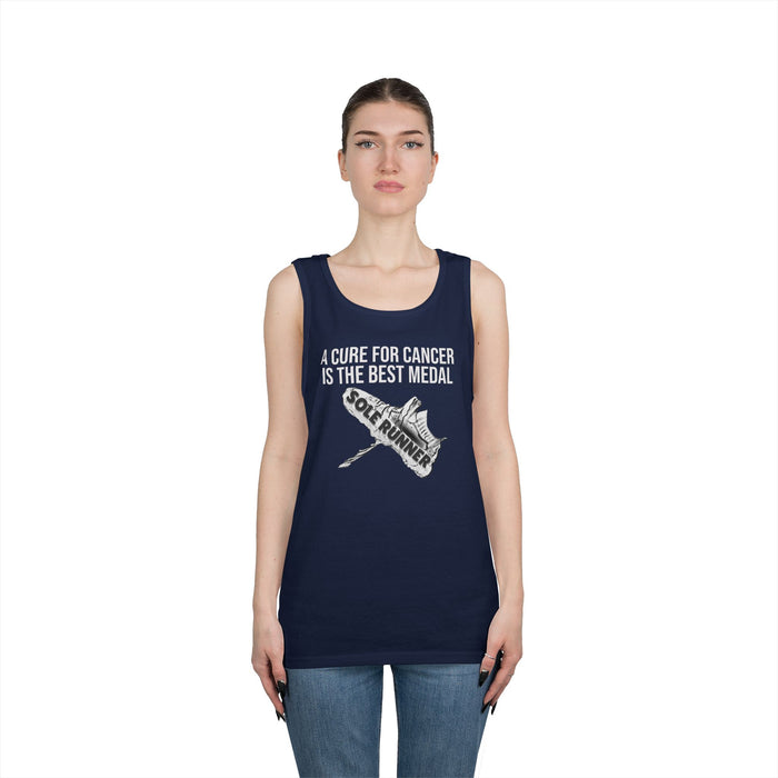 A Cure For Cancer Is The Best Medal: Unisex Heavy Cotton Tank Top