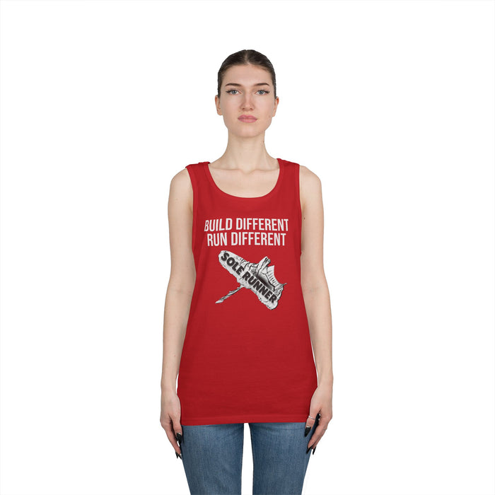 Built Different. Runs Different: Unisex Heavy Cotton Tank Top