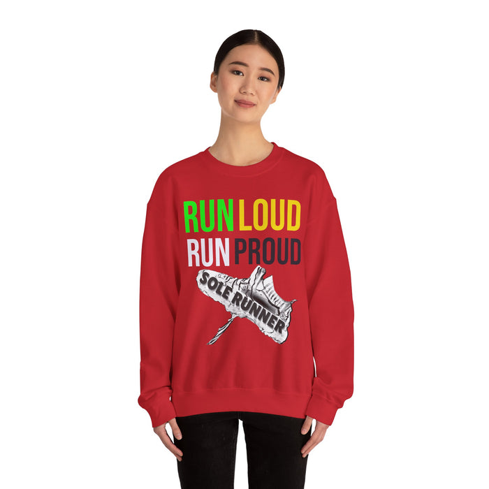Run Loud Run Proud: Unisex Heavy Blend™ Crewneck Sweatshirt