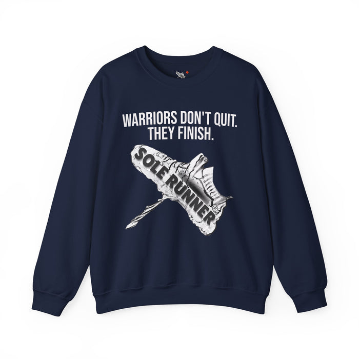 Warriors Don't Quit. They Finish.: Unisex Heavy Blend™ Crewneck Sweatshirt