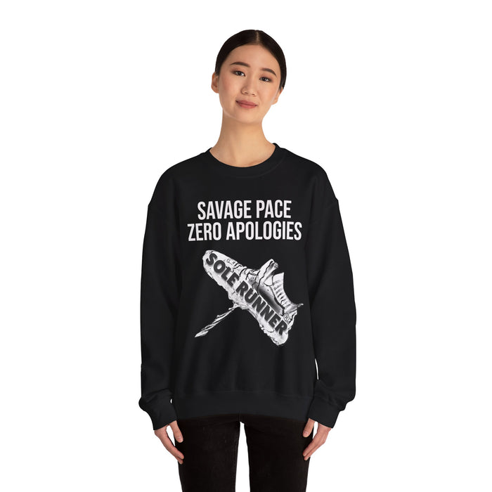Savage Pace Zero Apologies: Unisex Heavy Blend™ Crewneck Sweatshirt