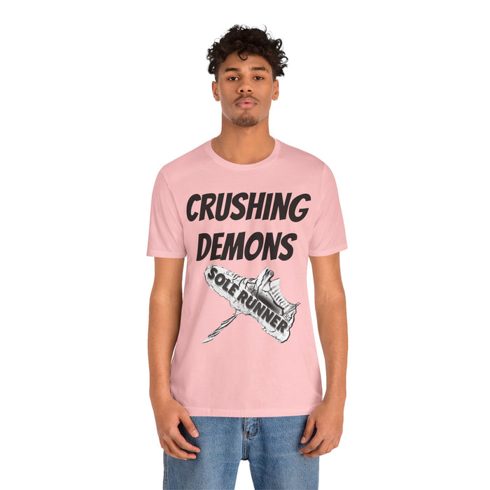 Crushing Demons: Unisex Jersey Short Sleeve Tee